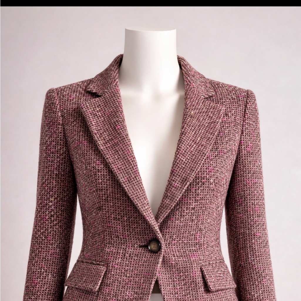 Super Chic Peter Som Boucle Tweed Jacket. Size 8 Fits Like A 6.